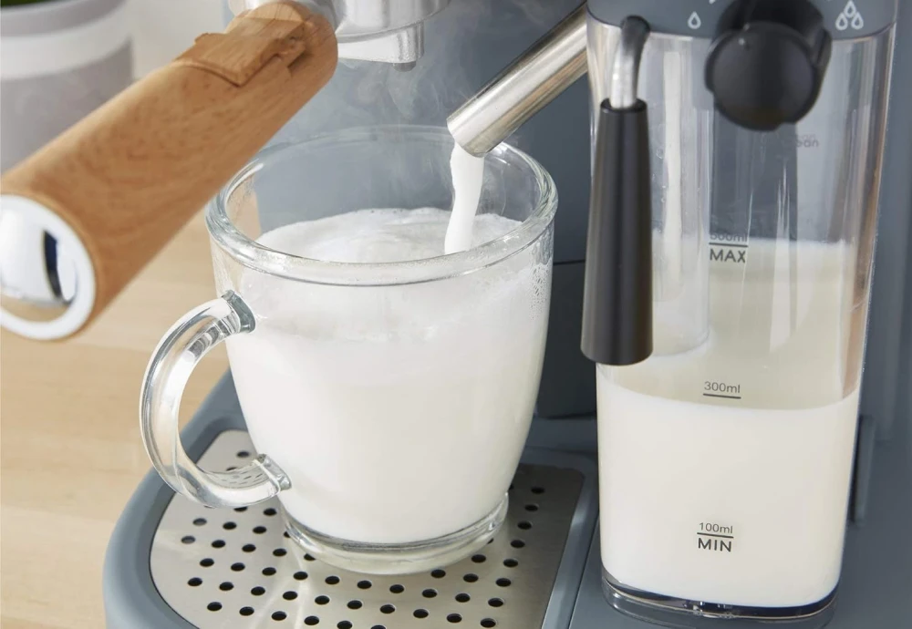 espresso coffee machine with milk steamer